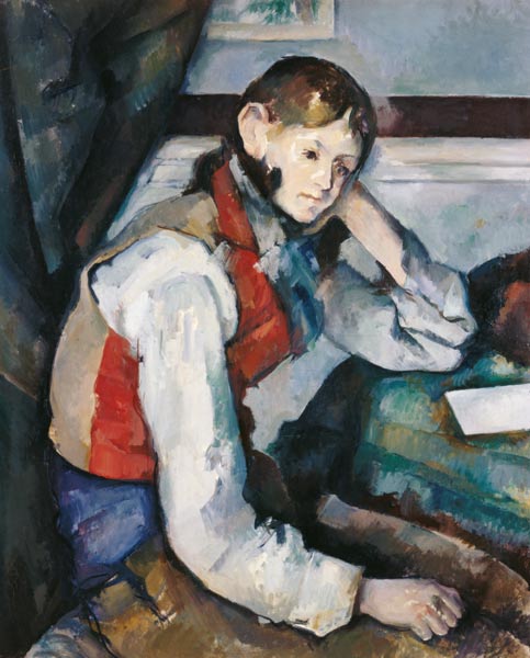 The Boy in the Red Waistcoat de Paul Cézanne