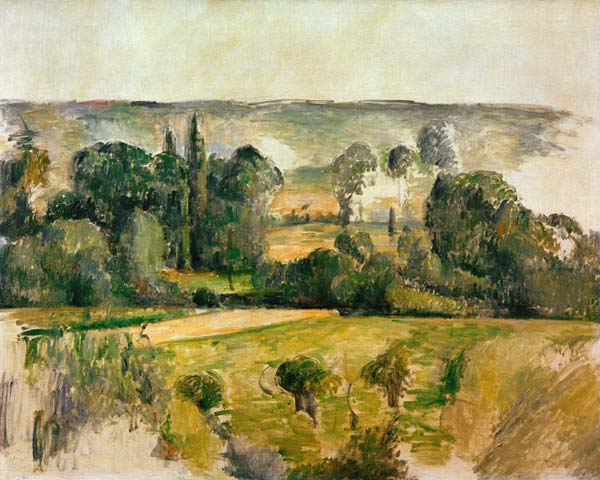 Hillside landscape near M?Šdan de Paul Cézanne