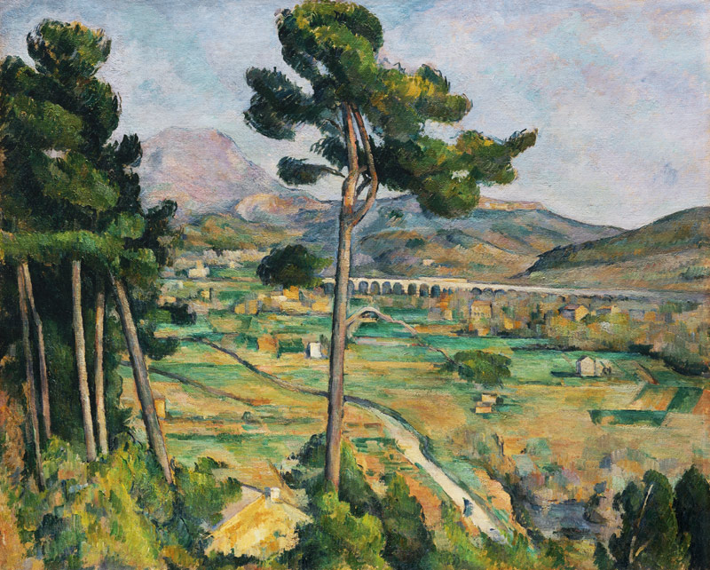 Landscape with viaduct, Mont Sainte Victoire de Paul Cézanne