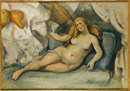 Female Nude on a Sofa de Paul Cézanne
