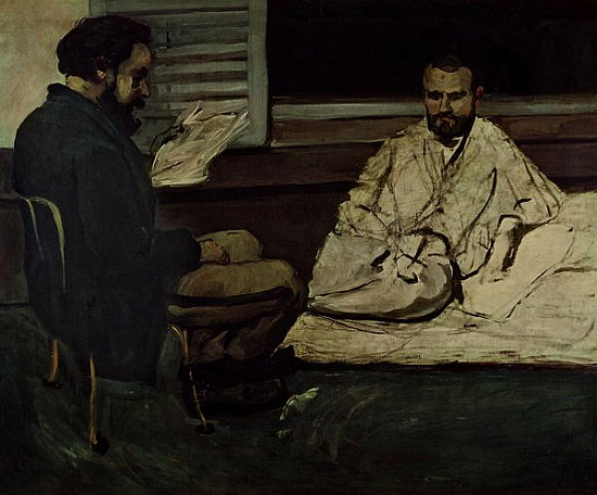 Paul Alexis (1847-1901) Reading a Manuscript to Emile Zola (1840-1902) 1869-70 de Paul Cézanne