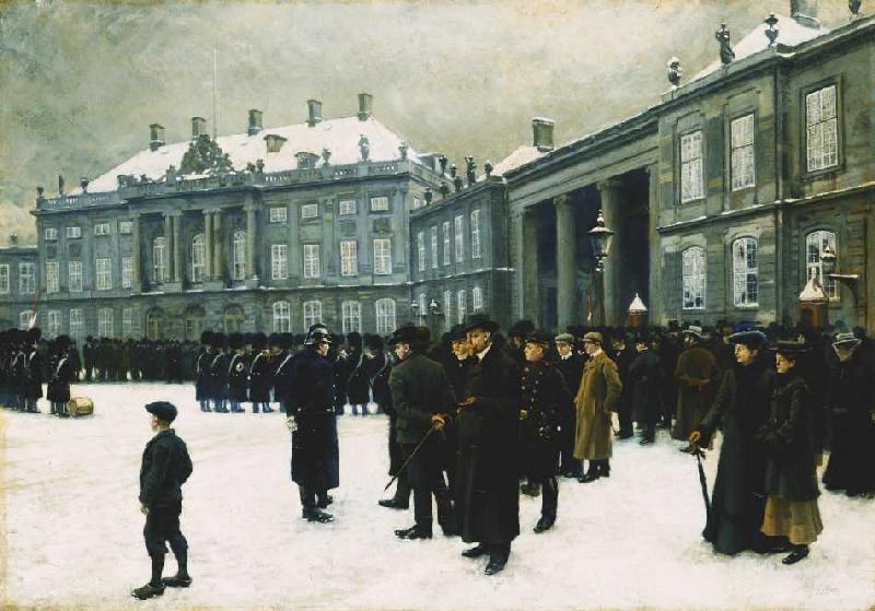 Gardewechsel in Schloss Amalienborg de Paul Fischer