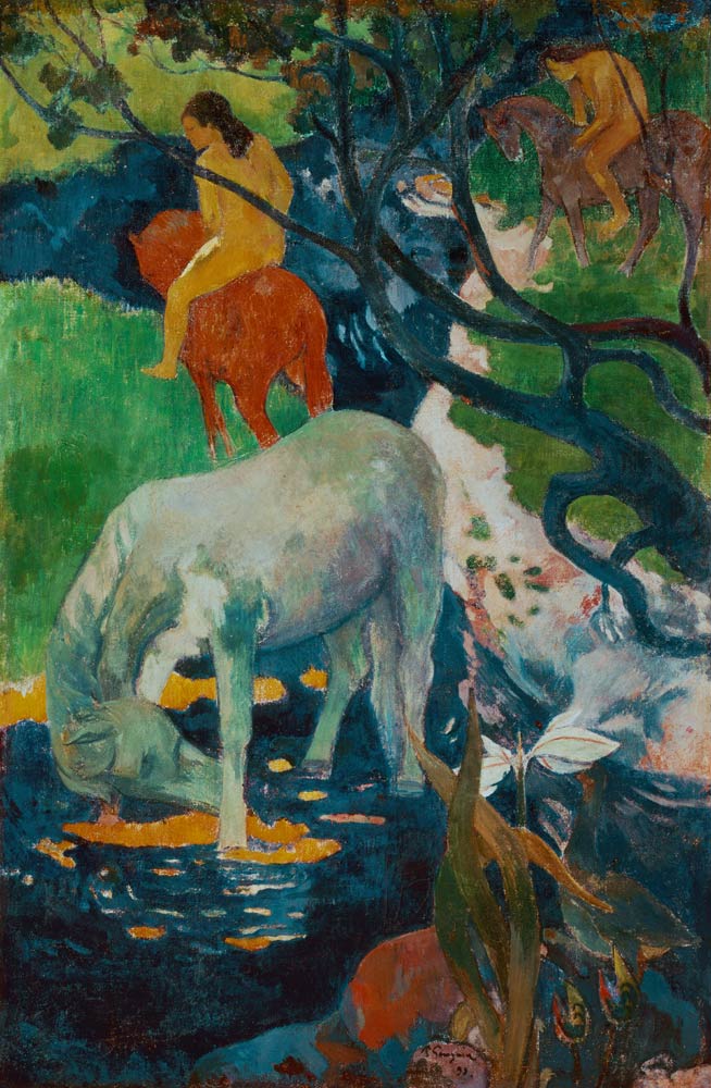 Caballo blanco de Paul Gauguin