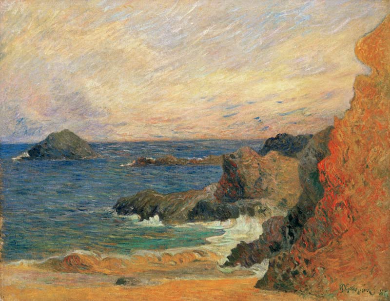 Rock at the coast de Paul Gauguin