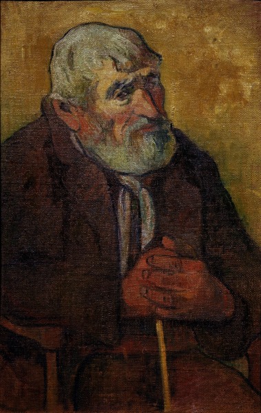 Old man with walking stick de Paul Gauguin
