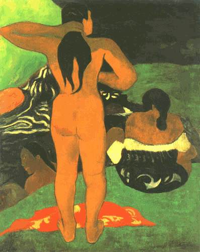 Tahitierinnen taking a bath de Paul Gauguin