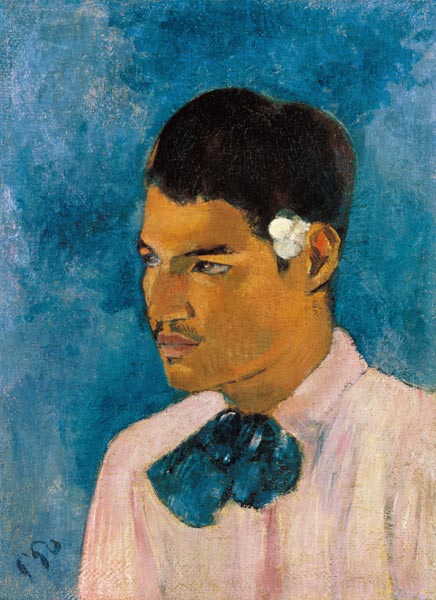 El joven con la flor de Paul Gauguin