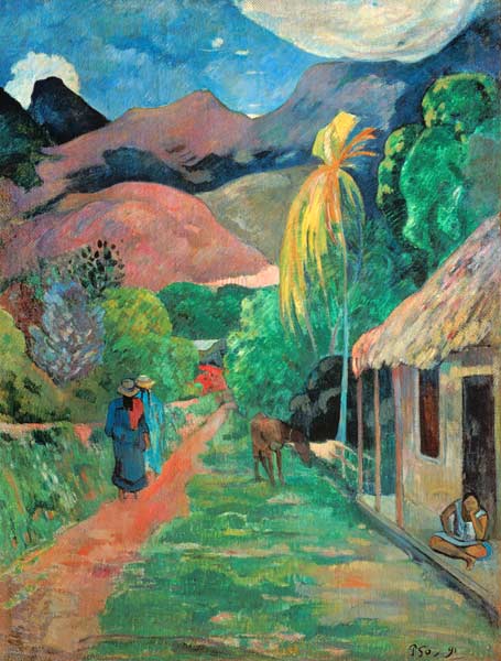 Calle en Tahití de Paul Gauguin