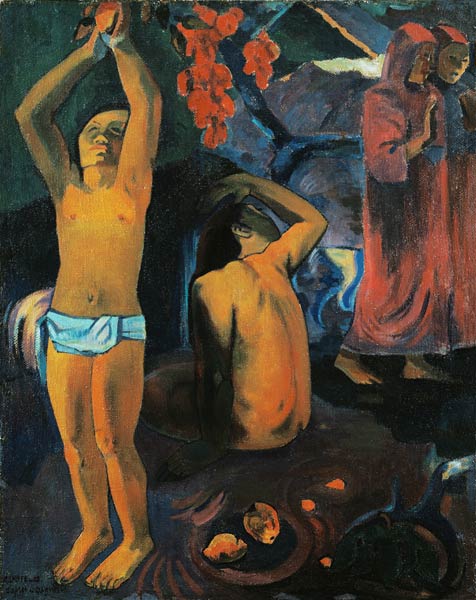 Tahitian man of poor man raised de Paul Gauguin