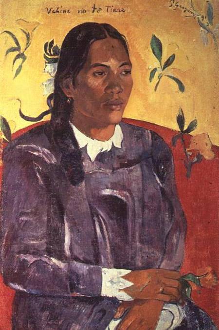 Vahine No Te Tiare (Woman with a Flower) de Paul Gauguin