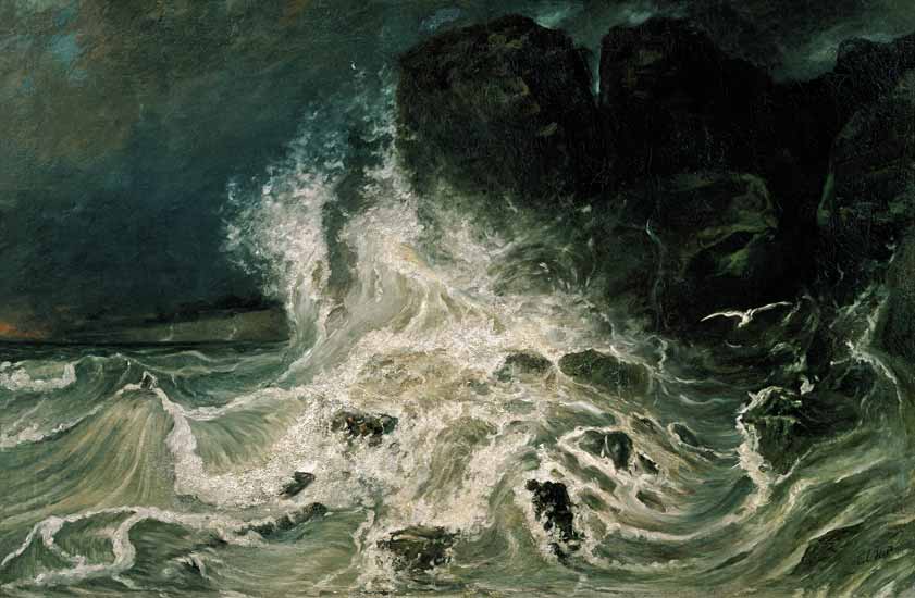 Mar agitado en Granville de Paul Huet