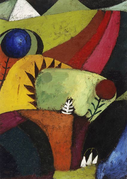 Drei weisse Glockenblumen, 1920. de Paul Klee