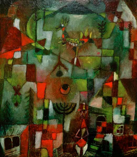 Bild mit dem Hahn und dem Grenadier, de Paul Klee
