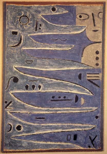 Der Graue und die Kueste, 1938. de Paul Klee