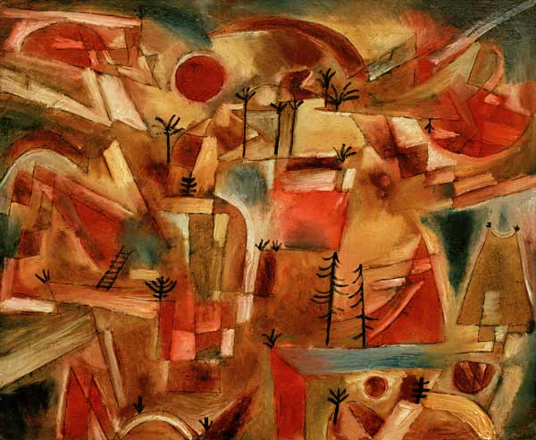 Felslandschaft (mit Palmen und Tannen), de Paul Klee