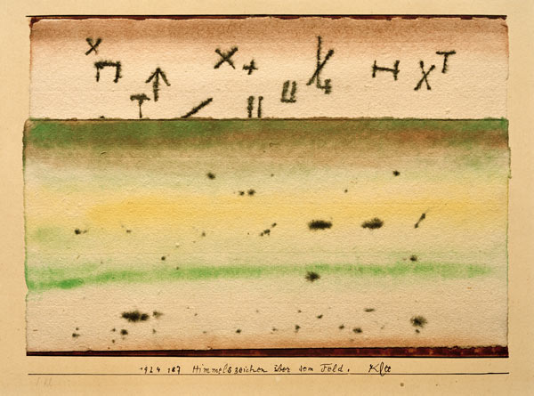 Himmelszeichen ueber dem Feld, 1924, de Paul Klee
