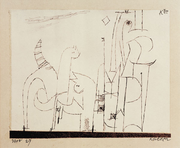 Katzen, 1915. de Paul Klee