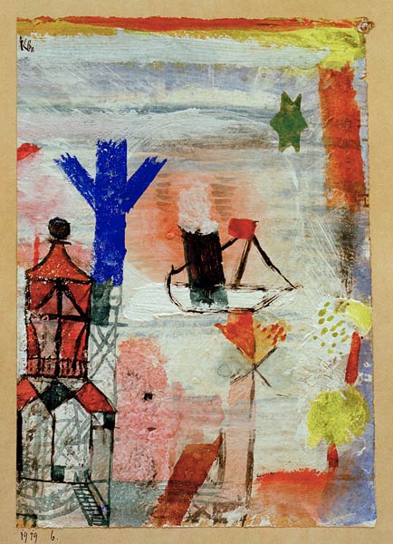 Kleiner Dampfer, 1919. de Paul Klee
