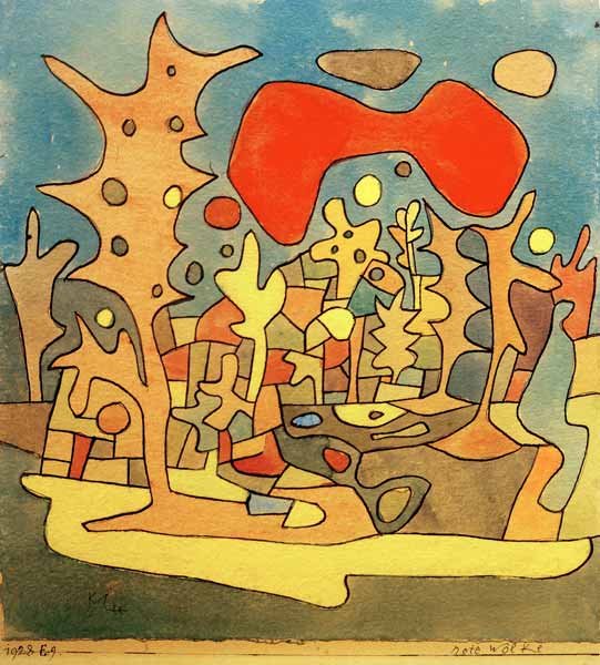 Rote Wolke, 1928. de Paul Klee