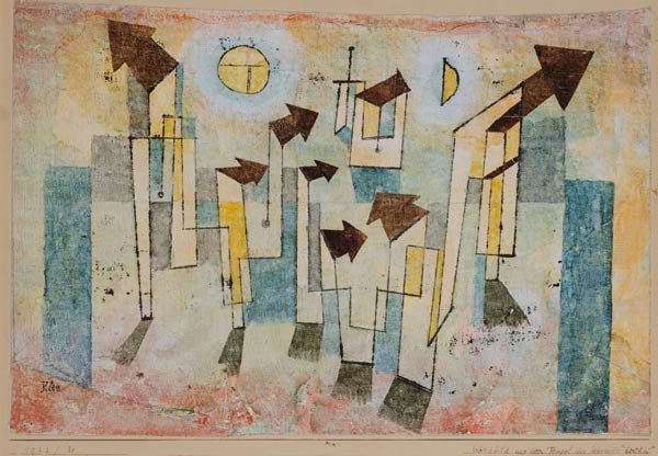 Wall picture out of the temple of the longing ther de Paul Klee