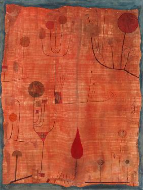 Fruits on red (or: The handkerchief of the violini 1930