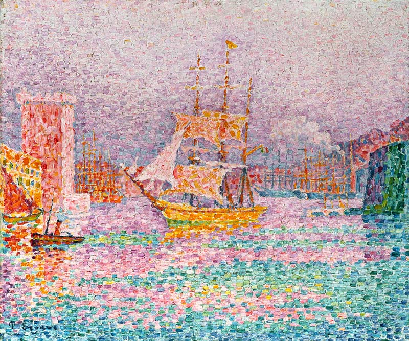 Sailing ship in the port of Marseille de Paul Signac