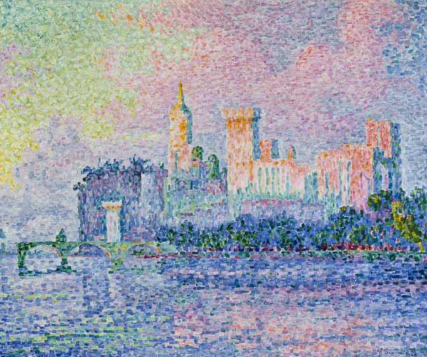 Papal Palace Avignon / Signac / 1900 de Paul Signac