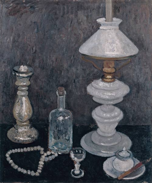 Stillleben mit weißer Lampe de Paula Modersohn-Becker