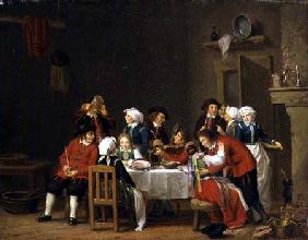 Convivial Scene in a Peasant's Cottage