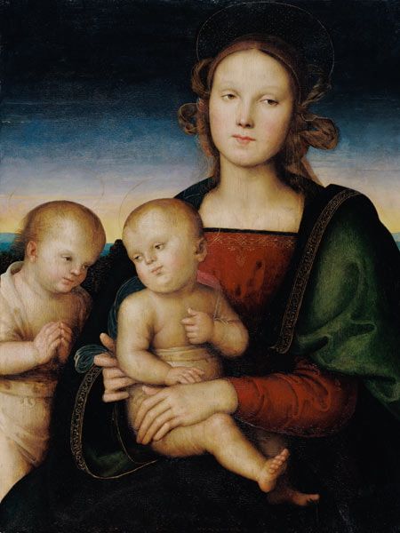 Madonna mit Kind und dem Johannesknaben de Perugino (eigentl. Pierto di Cristoforo Vanucci)