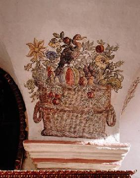 Basket of flowers from the Patio de las Naranjas