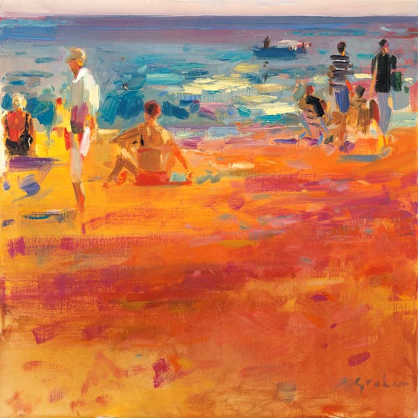 Scene de Plage (oil on canvas)  de Peter  Graham