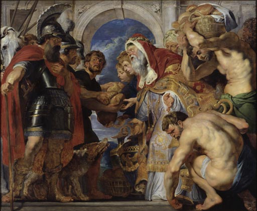 Die Begegnung von Abraham und Melchisedech de Peter Paul Rubens