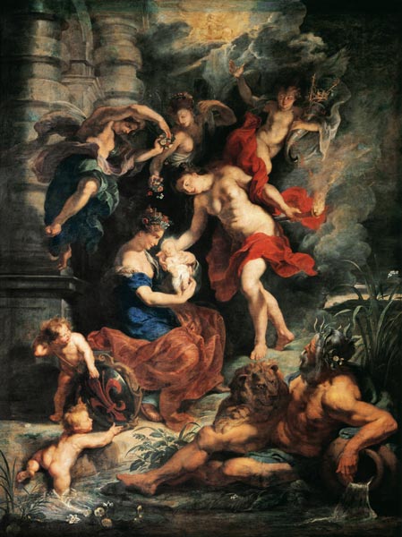 Medici cycle: The birth of Maria De'Medici. de Peter Paul Rubens