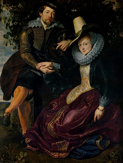 Self portrait with Isabella Brandt, his first wife, in the honeysuckle bower, c.1609 de Peter Paul Rubens