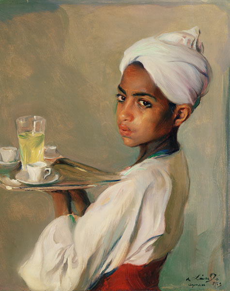 A Nubian Serving Boy de Philip Alexius de Laszlo