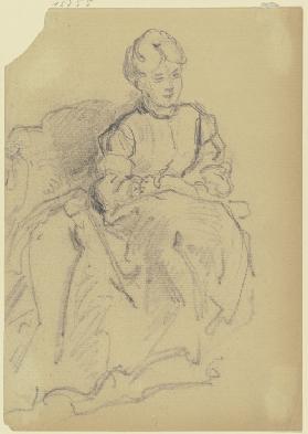 Woman in armchair