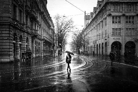 rainy day in zurich