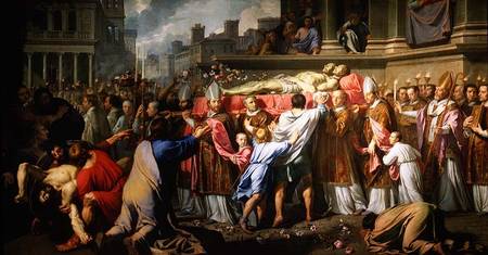 The Translation of the Bodies of SS. Gervase and Protase to Milan Cathedral de Philippe de Champaigne