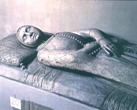 Tomb effigy of Margherita Malatesta, wife of Francesco I Gonzaga of Mantua de Pier Paolo dalle Masegne