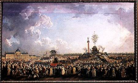 The Festival of the Supreme Being at the Champ de Mars de Pierre Antoine Demachy