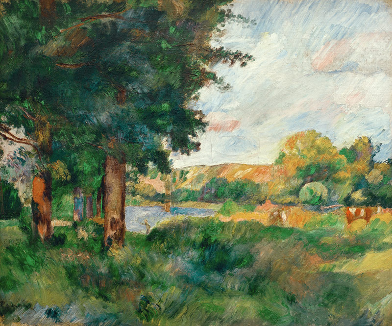 Renoir / Ile de France landscape /c.1885 de Pierre-Auguste Renoir