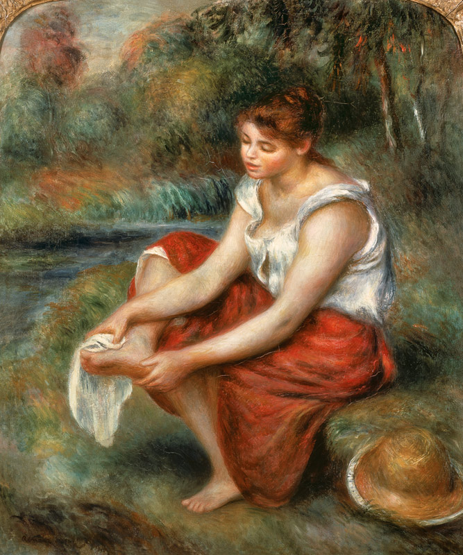 Woman Washing her Feet de Pierre-Auguste Renoir