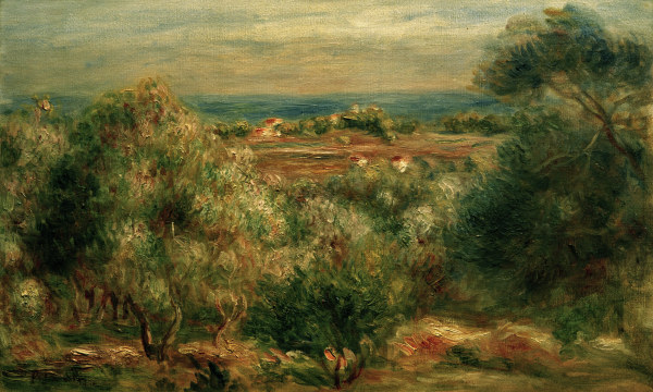 A.Renoir,Blick von Haut-Cagnes aufs Meer de Pierre-Auguste Renoir