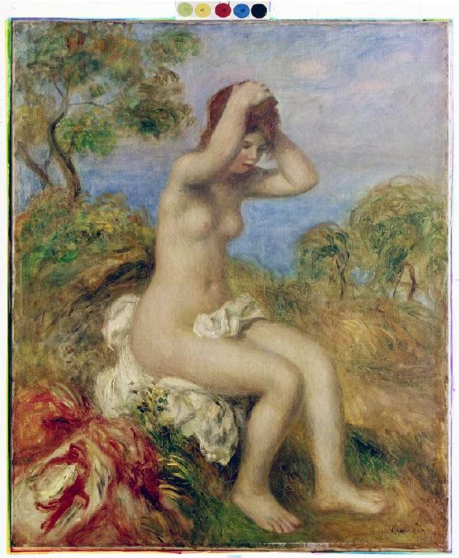 Girl taking a bath de Pierre-Auguste Renoir