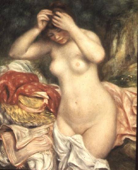 Bather Arranging her Hair de Pierre-Auguste Renoir