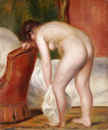 Female Nude Drying Herself de Pierre-Auguste Renoir