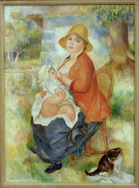 Renoir/Motherhood. Nursing mother/1886 de Pierre-Auguste Renoir