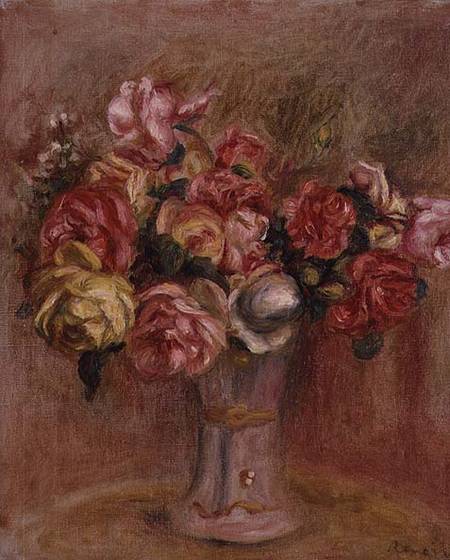 Roses in a Sevres vase de Pierre-Auguste Renoir