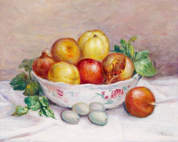 Stillleben mit Granatapfel. de Pierre-Auguste Renoir